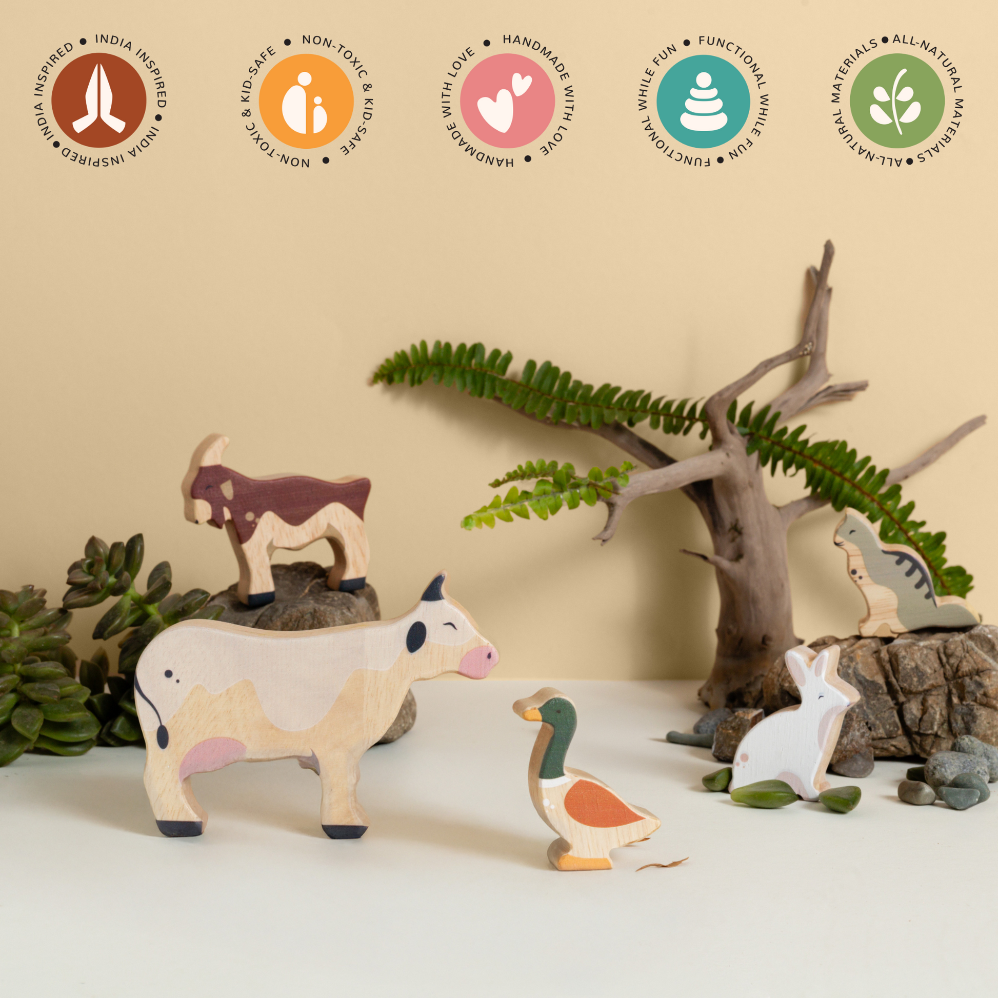 ONCE UPON A FARM - 5 Animals. Set 2 - GUBBACHHI