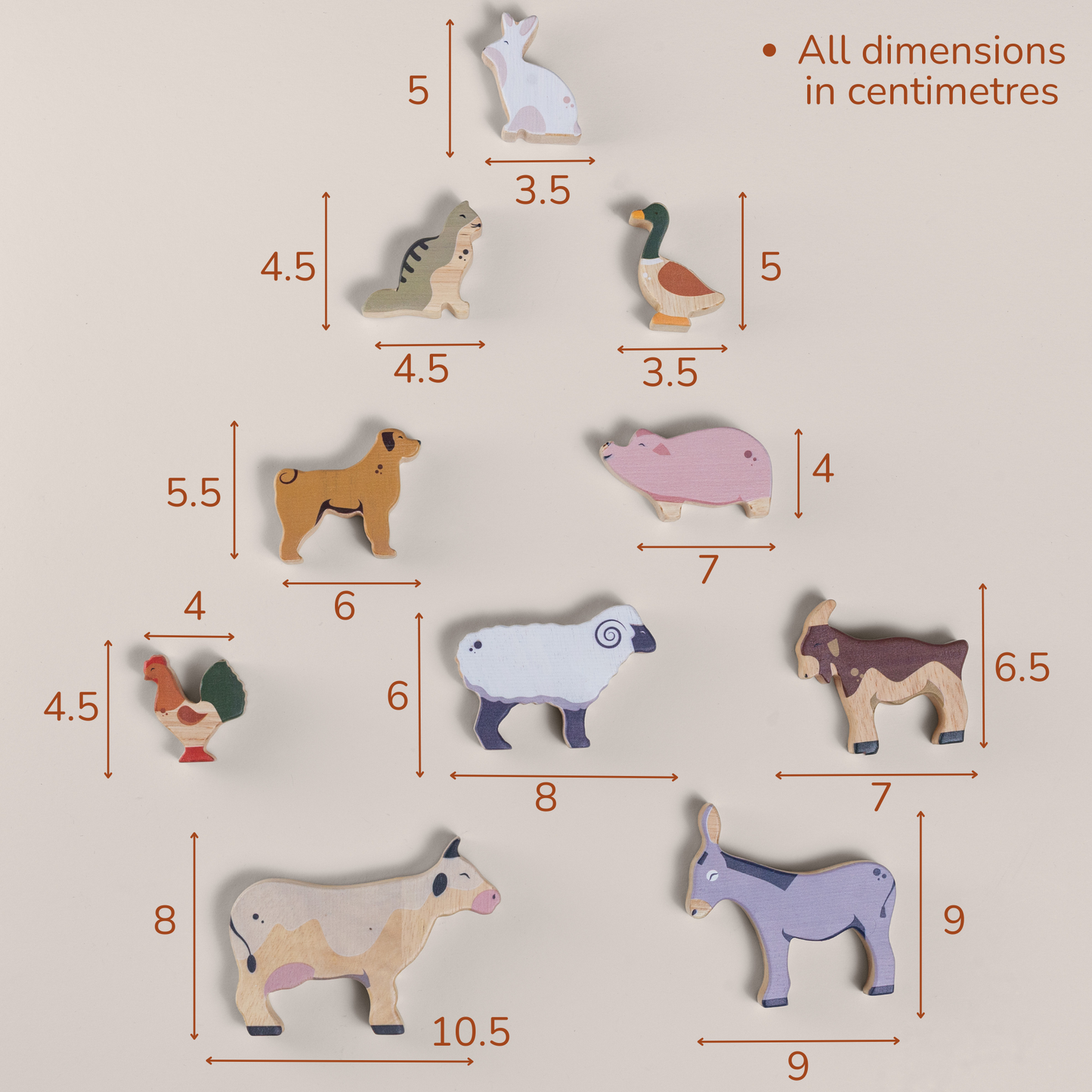 ONCE UPON A FARM - 10 Animals, 8 Peg Dolls, Play Mat & Story Booklet - GUBBACHHI