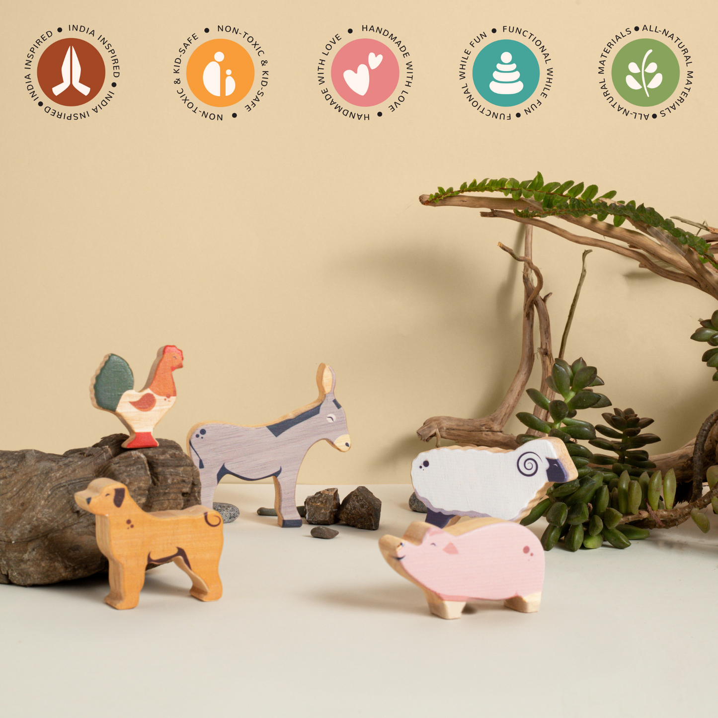 ONCE UPON A FARM -       5 Animals. Set 1 - GUBBACHHI