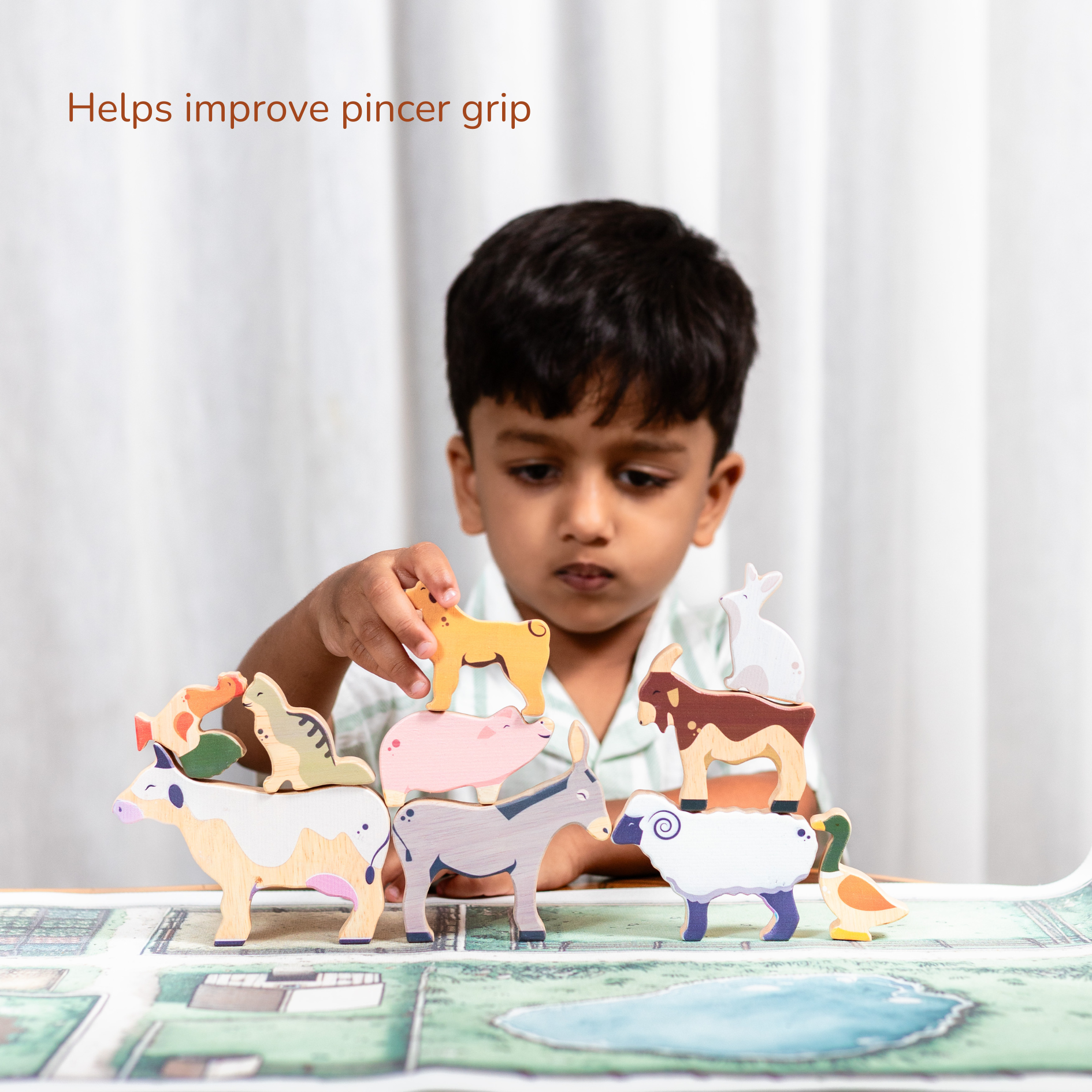 ONCE UPON A FARM -       5 Animals. Set 1 - GUBBACHHI