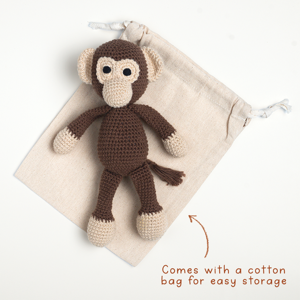 MAAKAD SOFT TOY WITH CREAM SWADDLE - GUBBACHHI