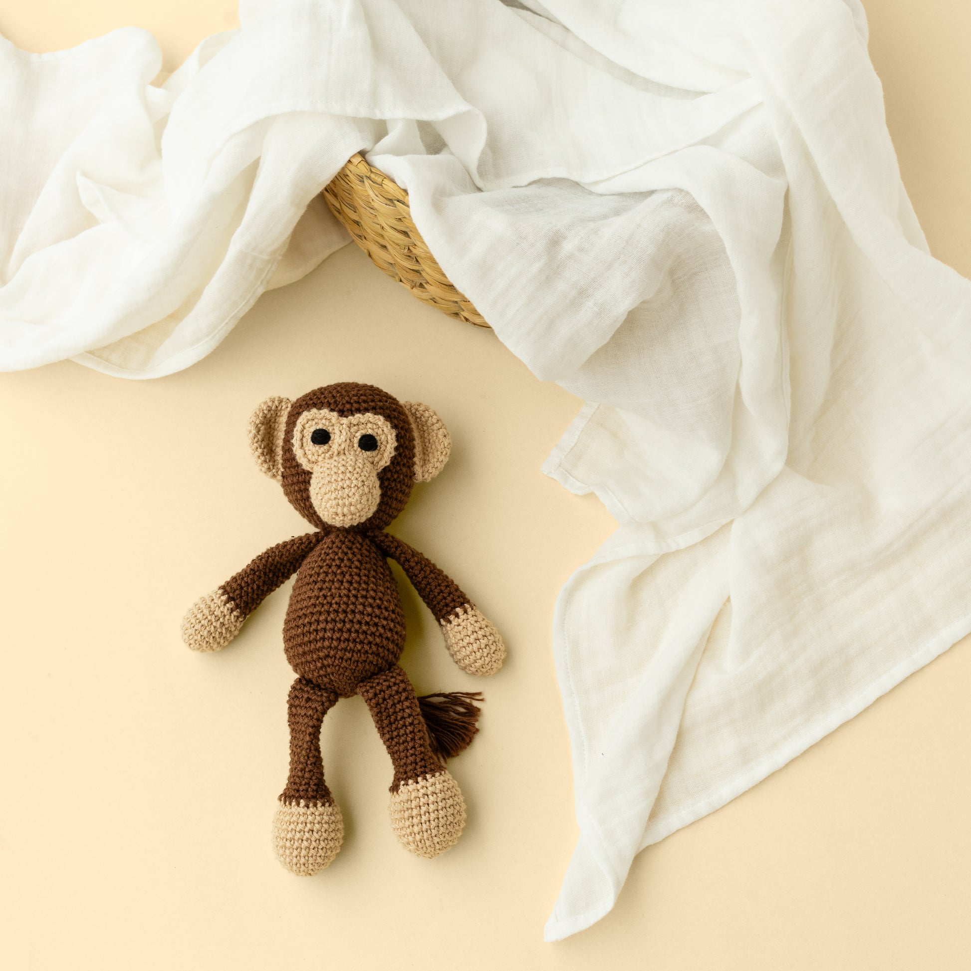 MAAKAD SOFT TOY WITH CREAM SWADDLE - GUBBACHHI