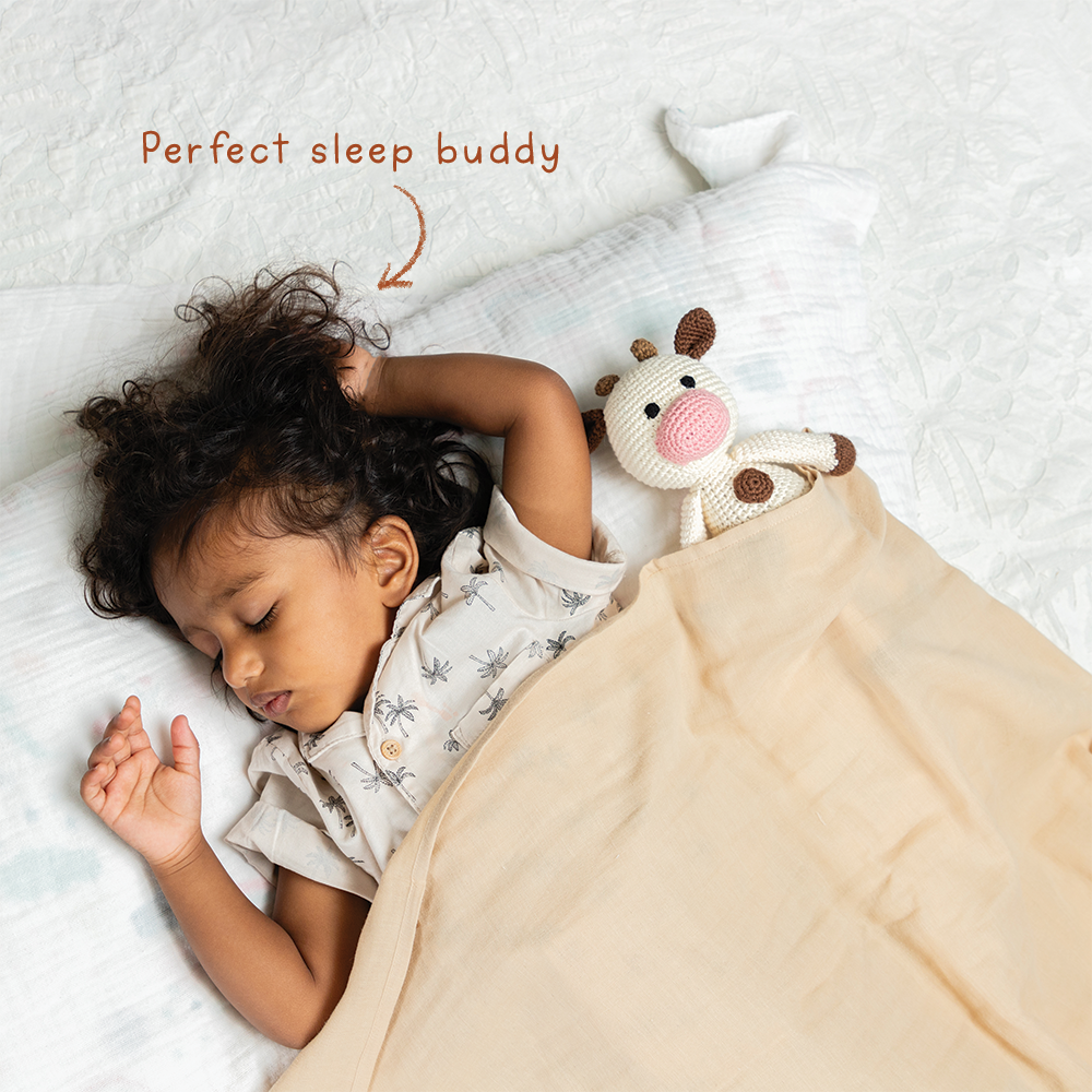 AMBA SOFT TOY WITH CREAM PAJAMA - GUBBACHHI