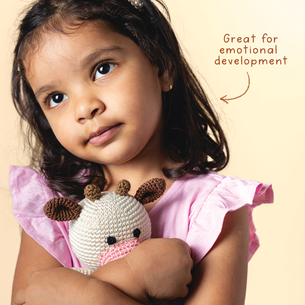 AMBA SOFT TOY WITH CREAM PAJAMA - GUBBACHHI