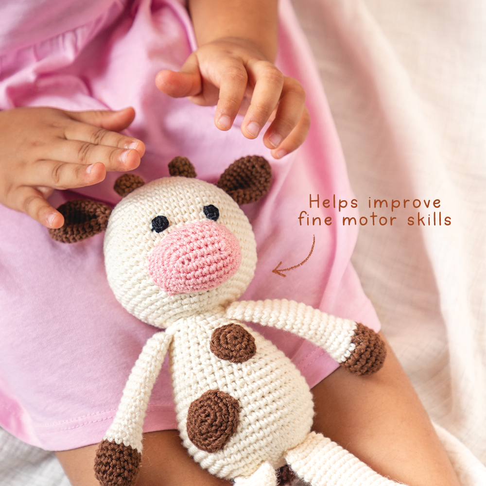 AMBA SOFT TOY WITH CREAM PAJAMA - GUBBACHHI