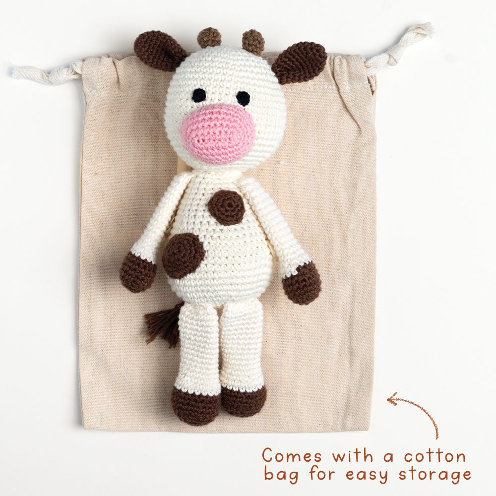 AMBA SOFT TOY WITH CREAM PAJAMA - GUBBACHHI