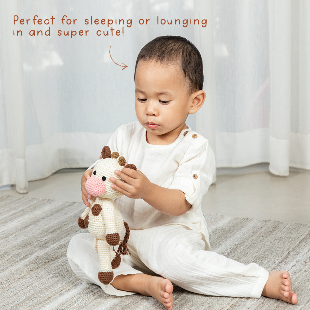 AMBA SOFT TOY WITH CREAM PAJAMA - GUBBACHHI