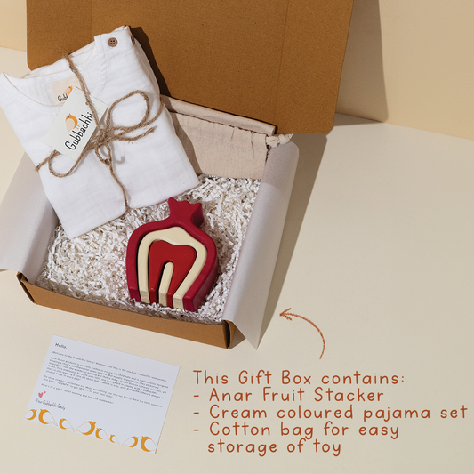 ANAR WITH CREAM PAJAMA - GUBBACHHI