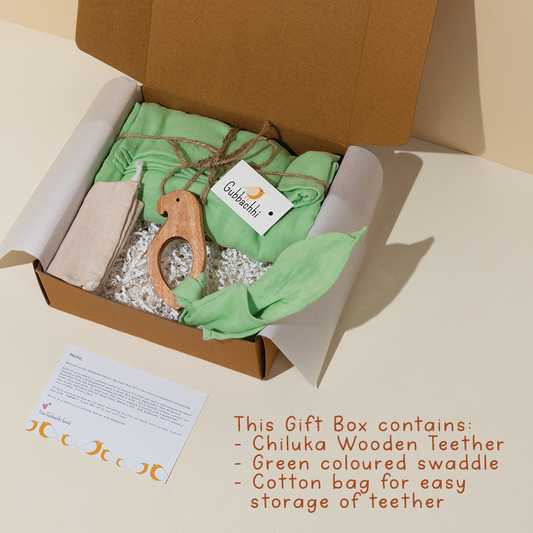 CHILUKA WITH GREEN SWADDLE - GUBBACHHI