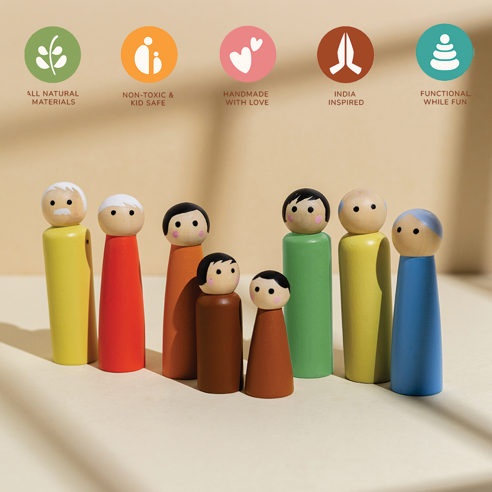 KUTUMBA - SET OF 6 FAMILIES (48 DOLLS) - GUBBACHHI