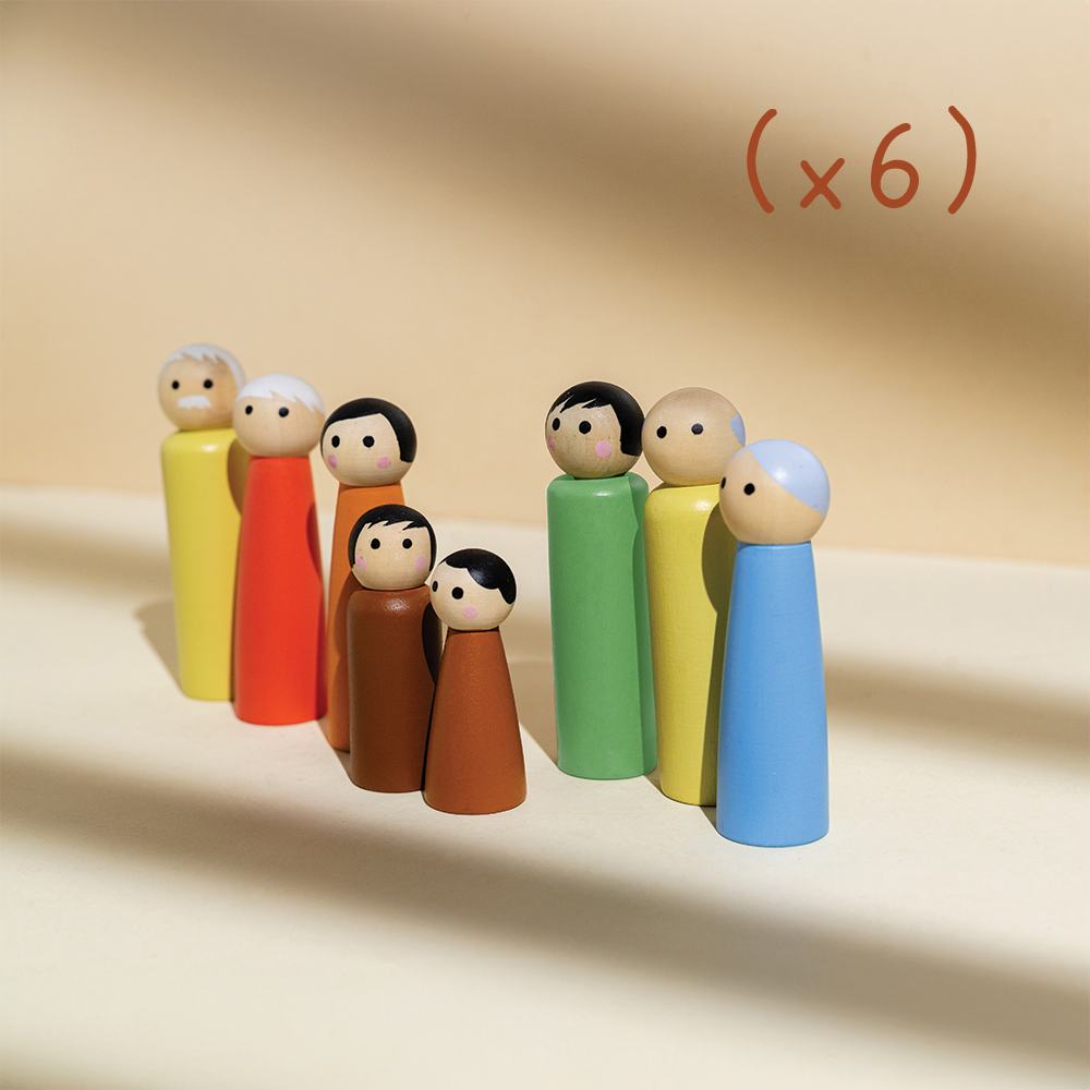 KUTUMBA - SET OF 6 FAMILIES (48 DOLLS) - GUBBACHHI