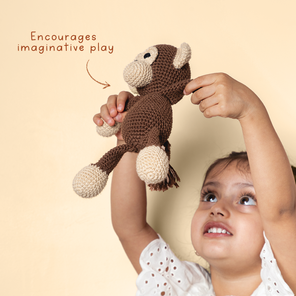 MAAKAD SOFT TOY WITH CREAM SWADDLE - GUBBACHHI