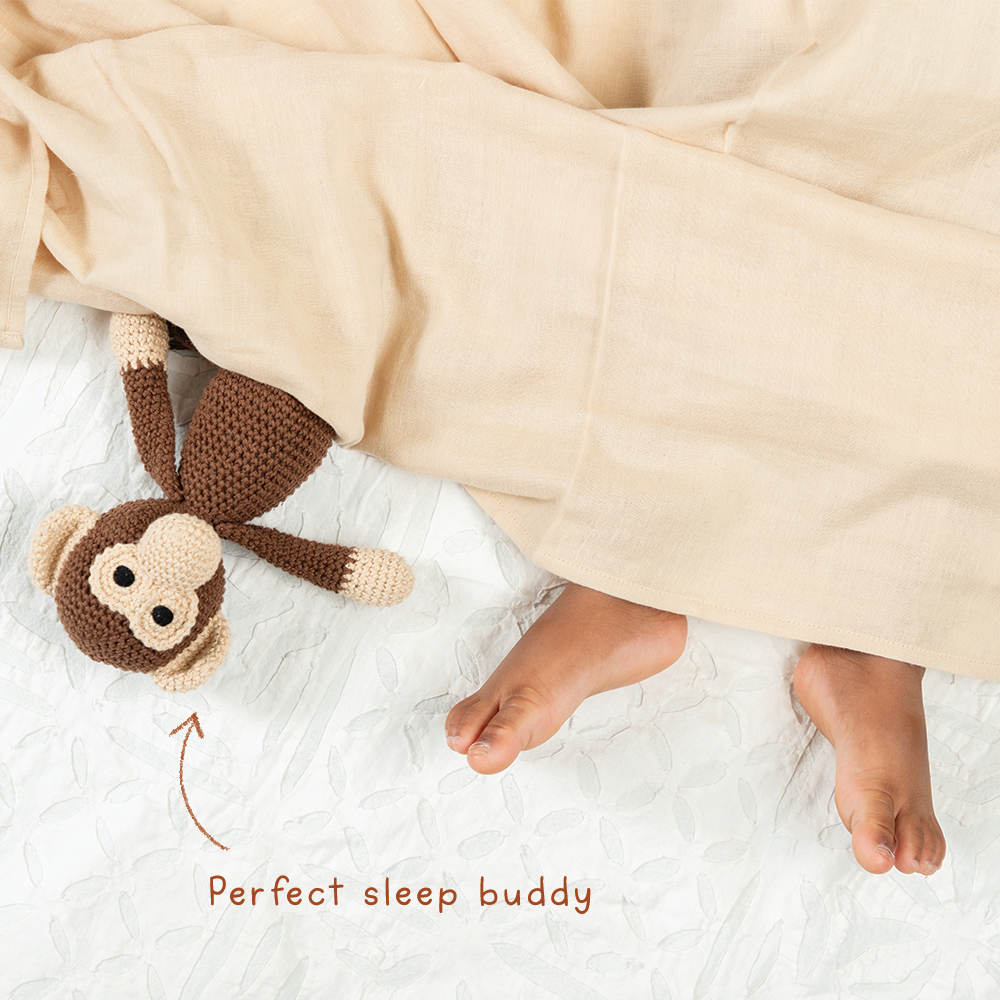 MAAKAD SOFT TOY WITH CREAM SWADDLE - GUBBACHHI
