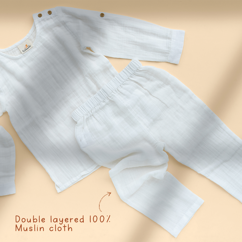 MAAKAD SOFT TOY WITH CREAM PAJAMA - GUBBACHHI