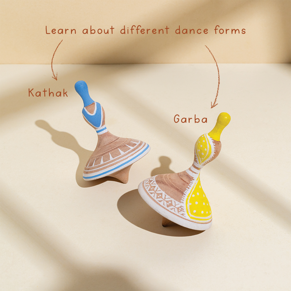 NRITYA - SET OF 6 WOODEN TOPS - GUBBACHHI