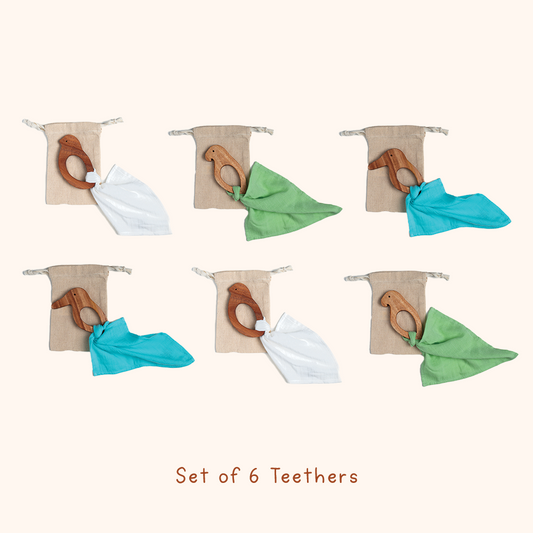 KILKILA, CHIMANI AND CHILUKA - SET OF 6 TEETHERS - GUBBACHHI