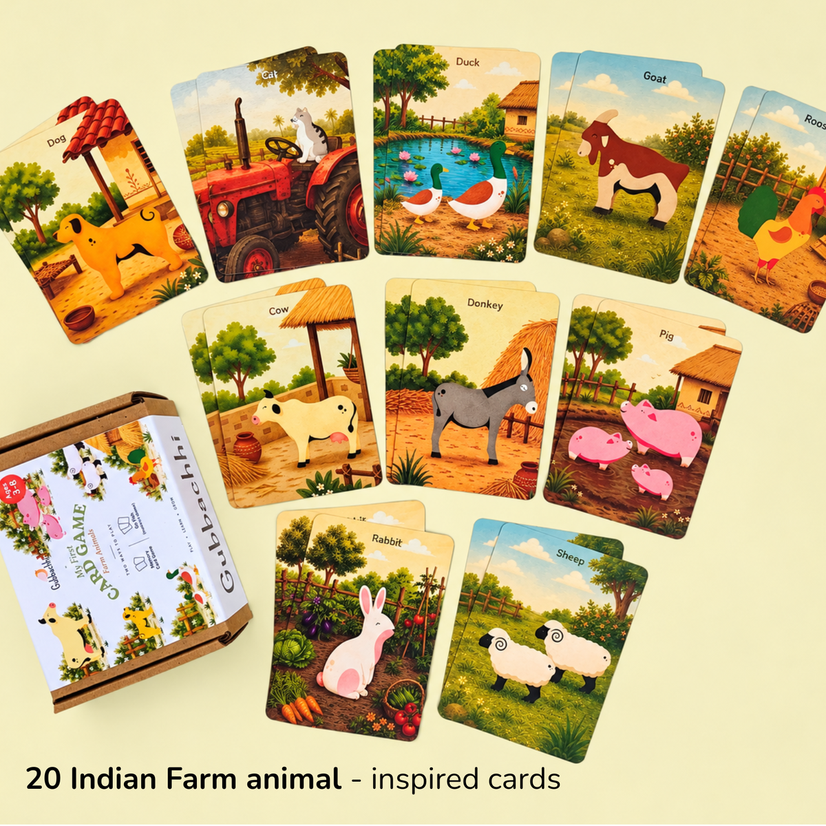 Card Game - Indian Farm Animals