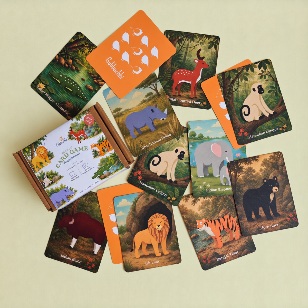 Card Game - Indian Jungle Animals