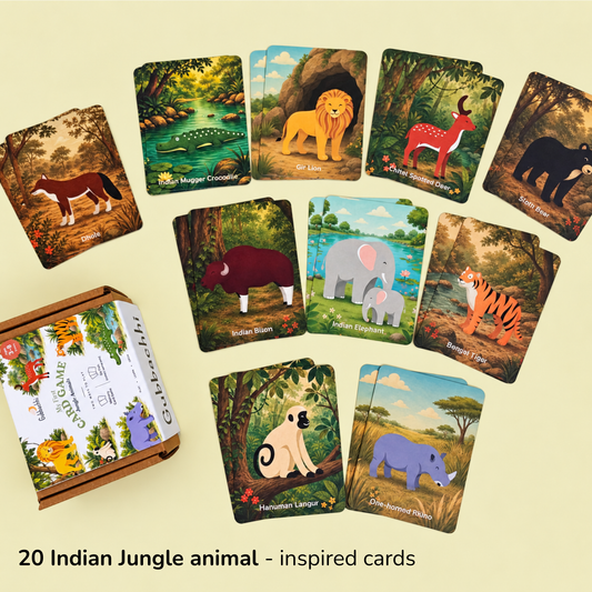 Card Game - Indian Jungle Animals