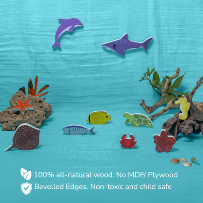 Wooden Sea Animals - Once Upon a Sea