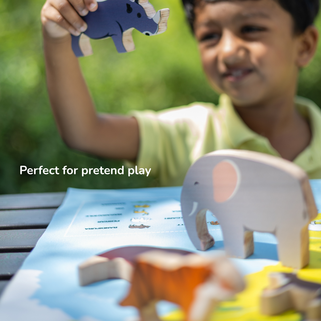 Once Upon A Jungle - 10 Animals, Play Mat & Storybook