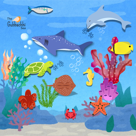 Wooden Sea Animals - Once Upon a Sea