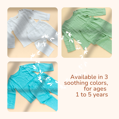 MUSLIN PAJAMA SET - GREEN