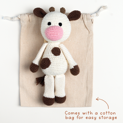 AMBA SOFT TOY WITH CREAM SWADDLE