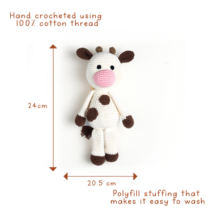 AMBA SOFT TOY WITH CREAM SWADDLE