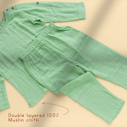 PLAYFUL GREEN PAJAMA SET - GUBBACHHI