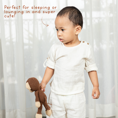 MAAKAD SOFT TOY WITH CREAM PAJAMA